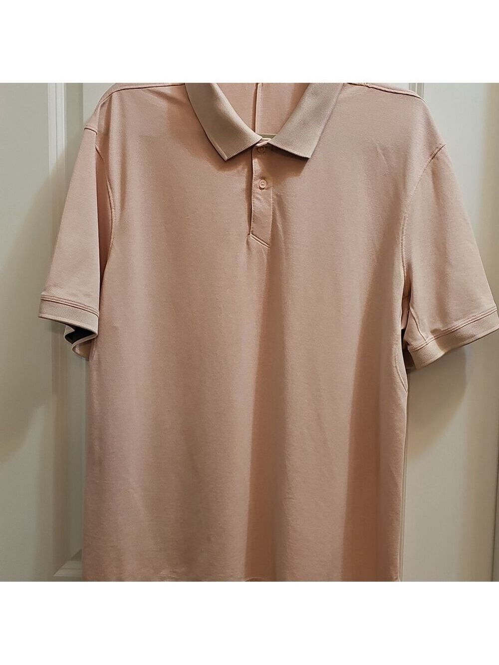 Men's Pink Short Sleeve Polo Shirt - Picture 5 of 8